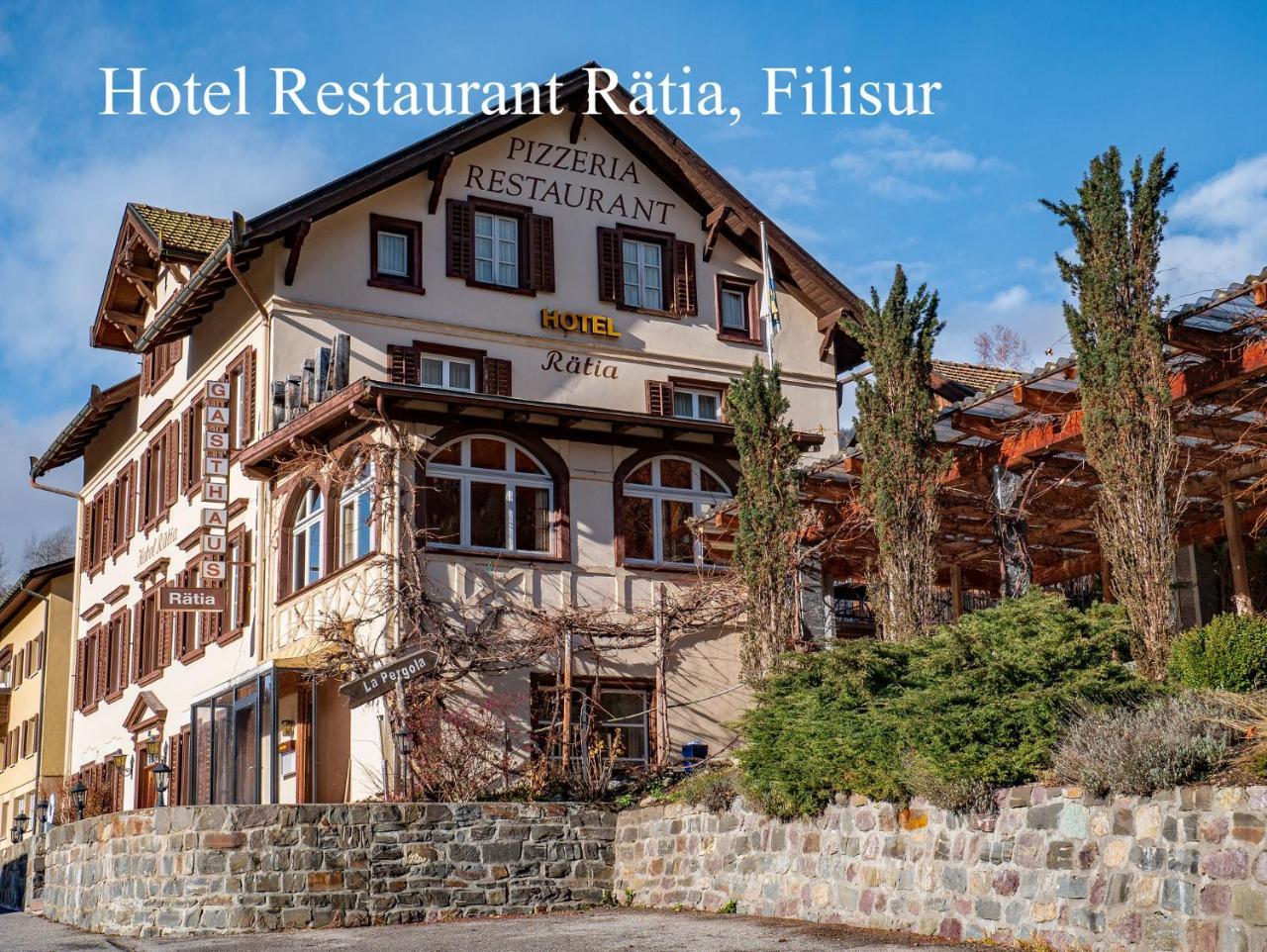 Hotel Restaurant Raetia Filisur Buitenkant foto